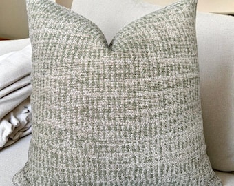 Sage Green Throw Pillow Cover , Luxury Pillowcase , Accent Pillow , 16x16 Small Long Lumbar Euro Sham , Minimalist Interior Pillowcase