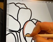 Valentine’s Day Printable and Digital Coloring Pages | Procreate and PDF | V-day activities for Kids | iPad Coloring Pages | Color Palette
