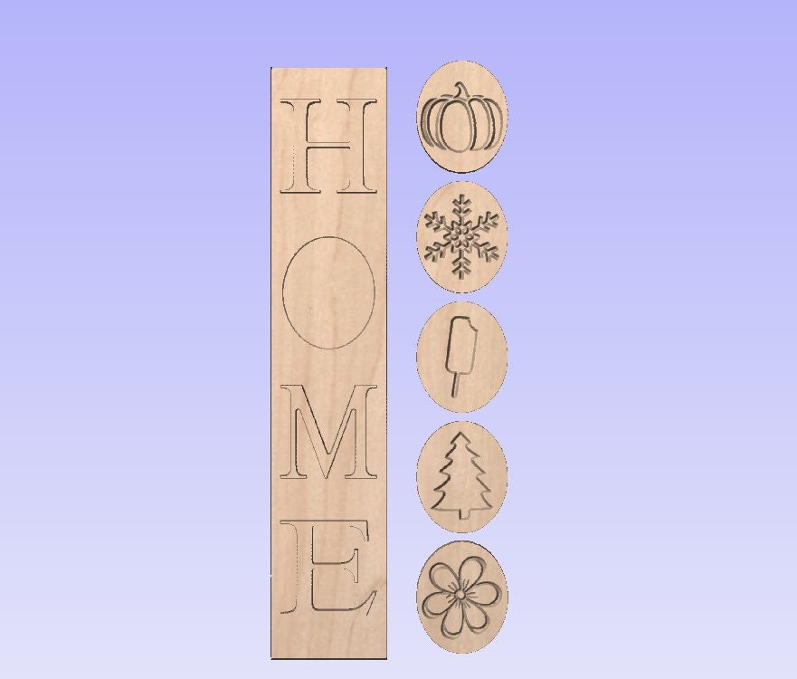 H.O.M.E CNC File: Beginner V-Carve Pro/Aspire DXF (Digital Download)