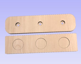 Bourbon Smoker Flight Tray Combo for Glencairn Glasses/ Flight board/ CNC File/Vectric/DXF File/Wood CNC Files