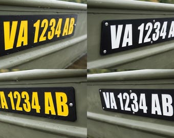 Jon Boat Registration Plates - CNC Machined HDPE, Rivet Hull Solution (Set of 2)