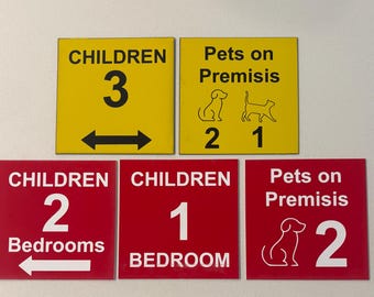 Personalized Fire Safety Sign for Pets & Kids | Engraved Window/Door Alert
