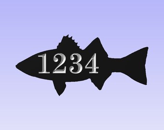 Fish Address Sign/Lakehouse Sign/Weather Resistant Outdoor Sign