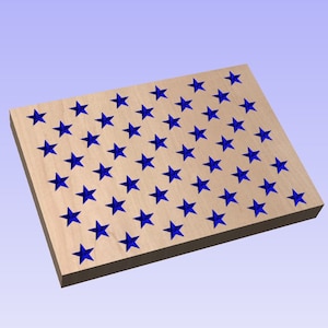 File CNC dell'American Flag Union/Modello di bandiera/File CNC in legno/File laser/File Vectric/File DXF