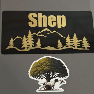 Custom Ruffland Name Plate: Silver/ Brass Engraved Tag