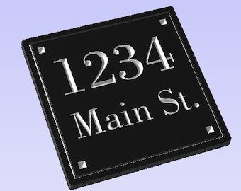 All Weather Custom Street Sign/ House Number Sign/ Square/ HDPE Plastic Weather-Resistant