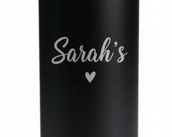 Personalized 20oz Skinny Tumbler: Laser Engraved Cup with Straw, Bridesmaid Gift, Custom Logo