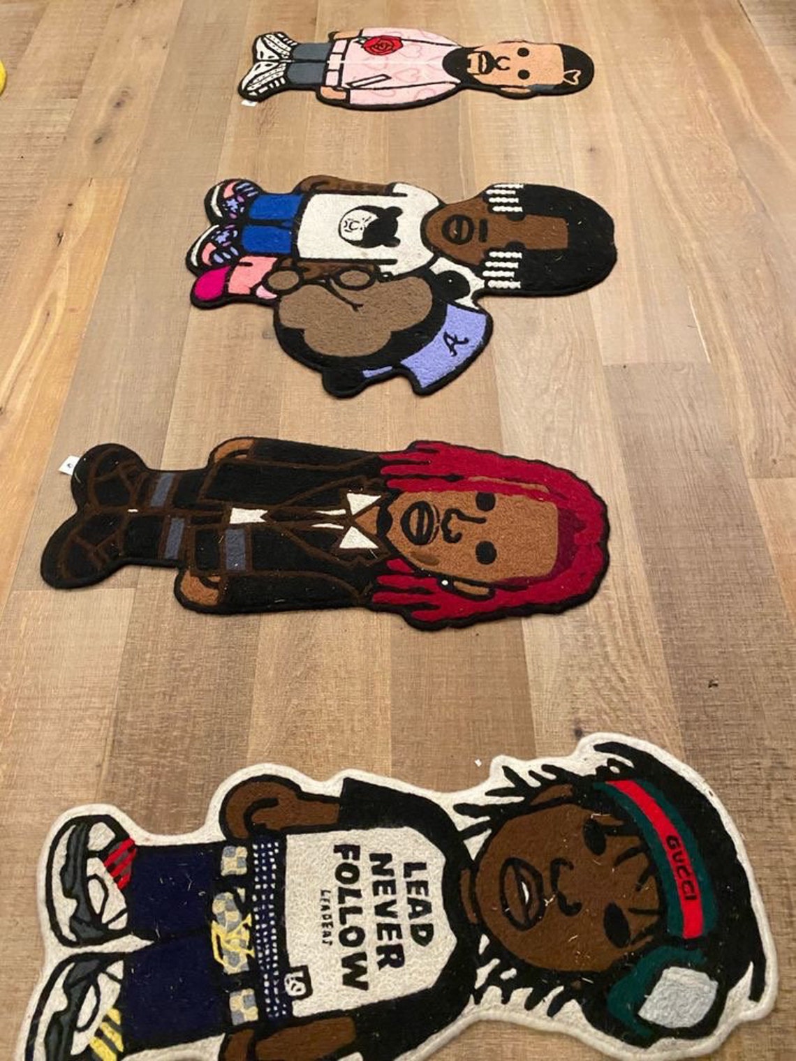 Custom Tufted Rapper Rugs Design Customized Shape Size Business Logo