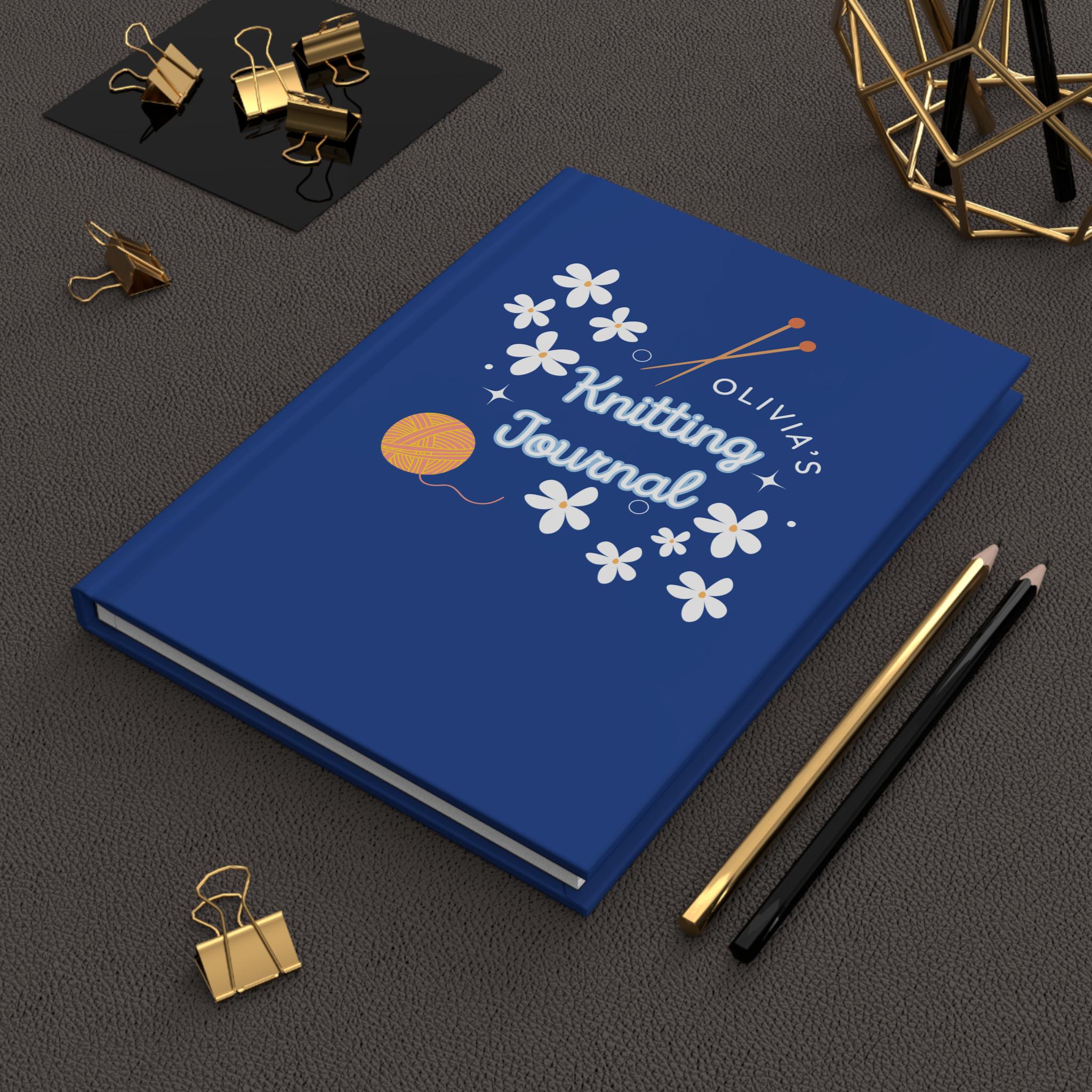 Custom Knitting Project Journal Planner Notebook for Yarn Progress Tracking Pattern Notes Stitch Counter Log Book Custom Gift for Knitters