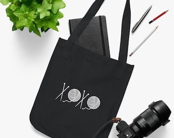 Organic Cotton Knitting Tote Bag: Yarn Project Bag