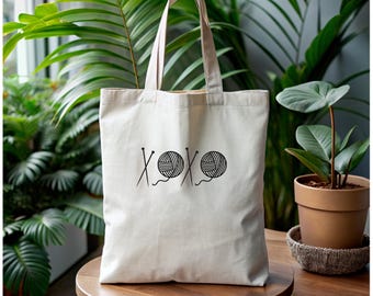 Knitter Tote Bag for Yarn Craft Storage Knitting Project Bag Ideal Knitting Gift Bag for Crocheter Gift for Grandma Christmas Present