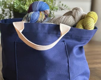 Knitting Project Bag with Custom Embroidered Monogramming Yarn Bag for Crocheters Knitters Project Bag Gift for Avid Knitters and Crocheters