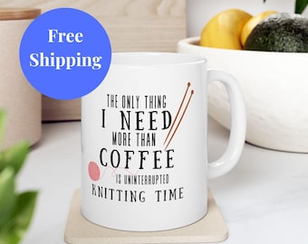 Funny Knitting Lover keramische koffiemok Yarn Lover Cadeau voor breiers