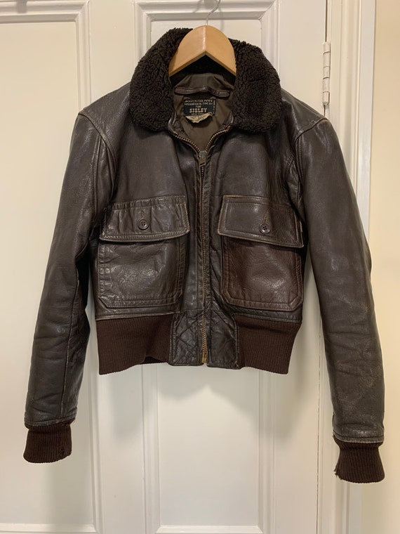40s-50s Sisley New York G-1 Goatskin Flight Leathe