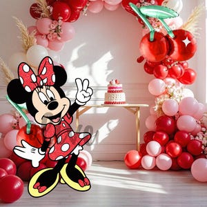 Minnie Number 2 Cutout - Corrugated plastic- Minnie Mouse 2 Glitter Prop - 2nd birthday - Decorations - Party Decor