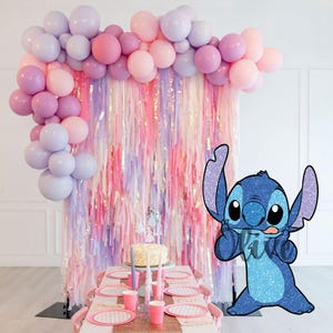 Stitch Glitter Corrugated Plastic Decoration - Lilo and Stitch Cutout - Lilo and Stitch Party Decor - Prop -