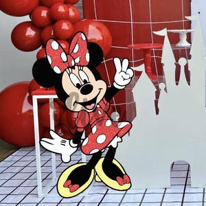 Minnie number 2 Glitter Clip Art - Digital PNG - Minnie Mouse Second Birthday - 2 years