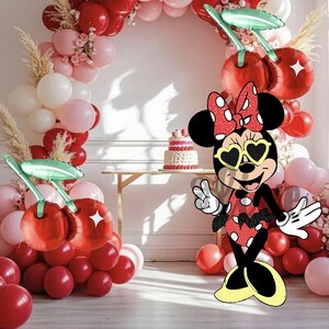 Minnie number 2 Glitter Clip Art - Digital PNG - Minnie Mouse Second Birthday - 2 years