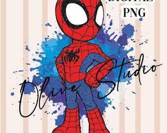 Spidey GLITTER digital PNG Images - Spidey 3