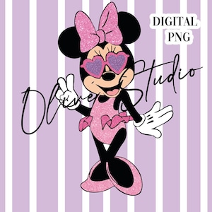 Summer Minnie Number 2 Glitter Clip Art - Digital PNG - Summer Minnie Mouse 2 Glitter PNG - Clip Art