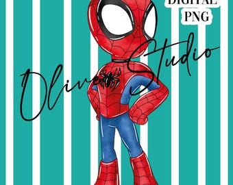 Spidey Watercolor digital PNG Images - Spidey