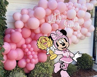 Minnie Mouse Racer Cutout:  Birthday Party Decor