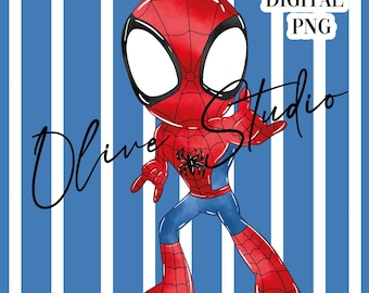 Spidey Watercolor digital PNG Images - Spidey
