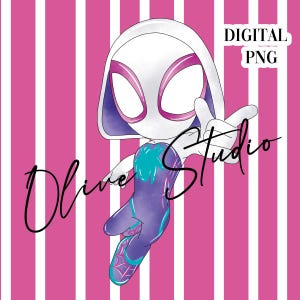 Acquerello di Spider Gwen PNG, Clipart di Spidey e i suoi fantastici amici, Sublimazione di Spidey, Supereroe, Spider-Woman, Download digitale istantaneo