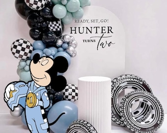 Corrugated Plastic Mickey Mouse Racer: Party Decoration