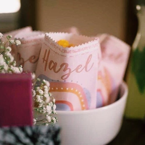 Boho Rainbow Candy Treat Bag Unfilled Chip Bags Customized Etsy