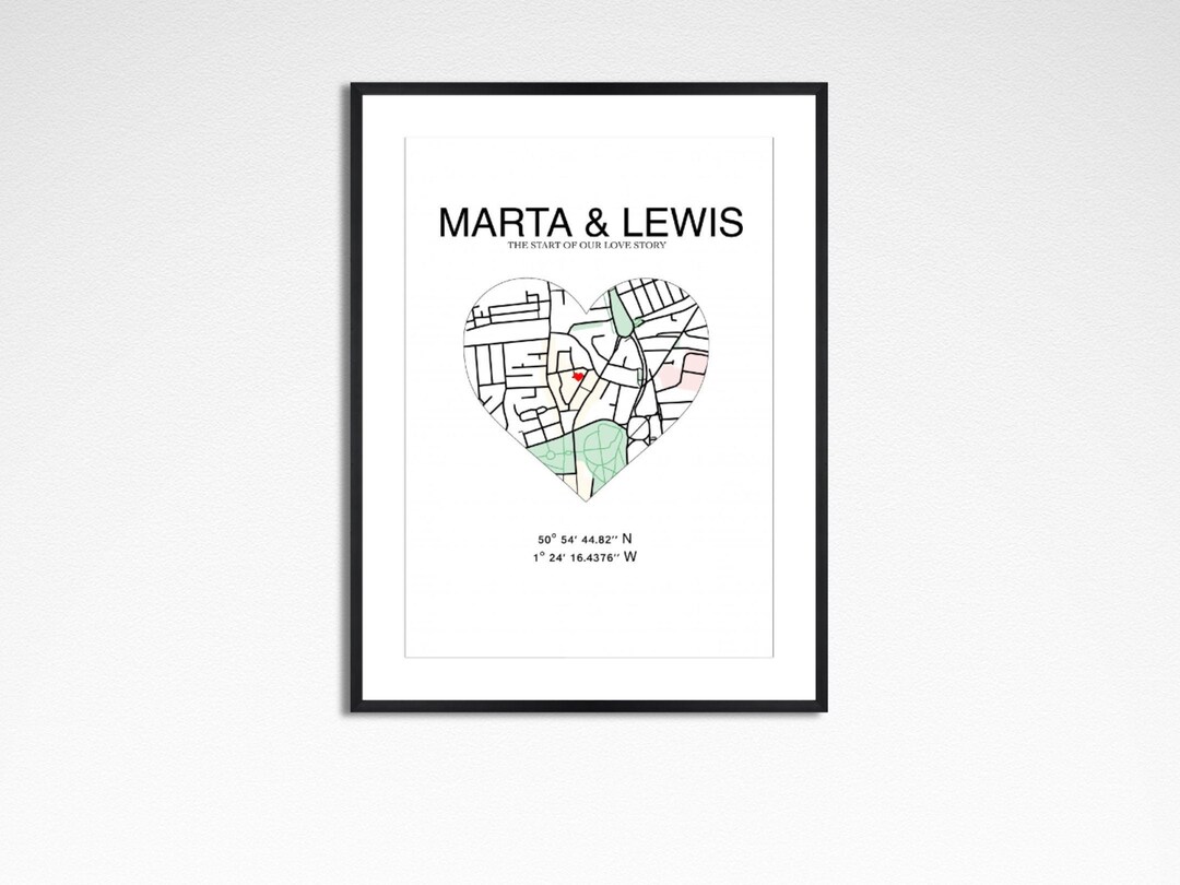 Où nous nous sommes rencontrés pour la première fois carte / Etsy France