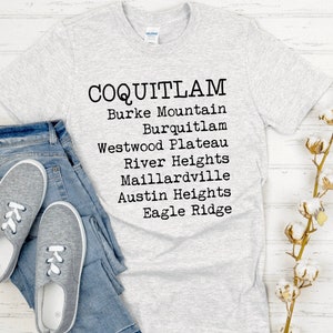 Coquitlam Community t-shirt, crewneck, sweatshirt options, Funny shirt, Birthday shirt, Gift idea, Unisex sizing, Men's, Women's, Adult.