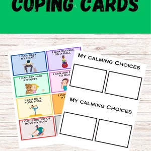Coping Calming Cards | Visual Aid | Visual Schedule | Toddler Behaviour | Communication | Autism PECS| Task cards | I want routine strip