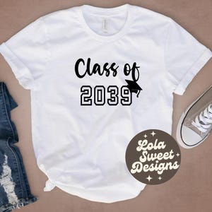Class of 2039 T-shirt: First Day of School, Graduation Tee