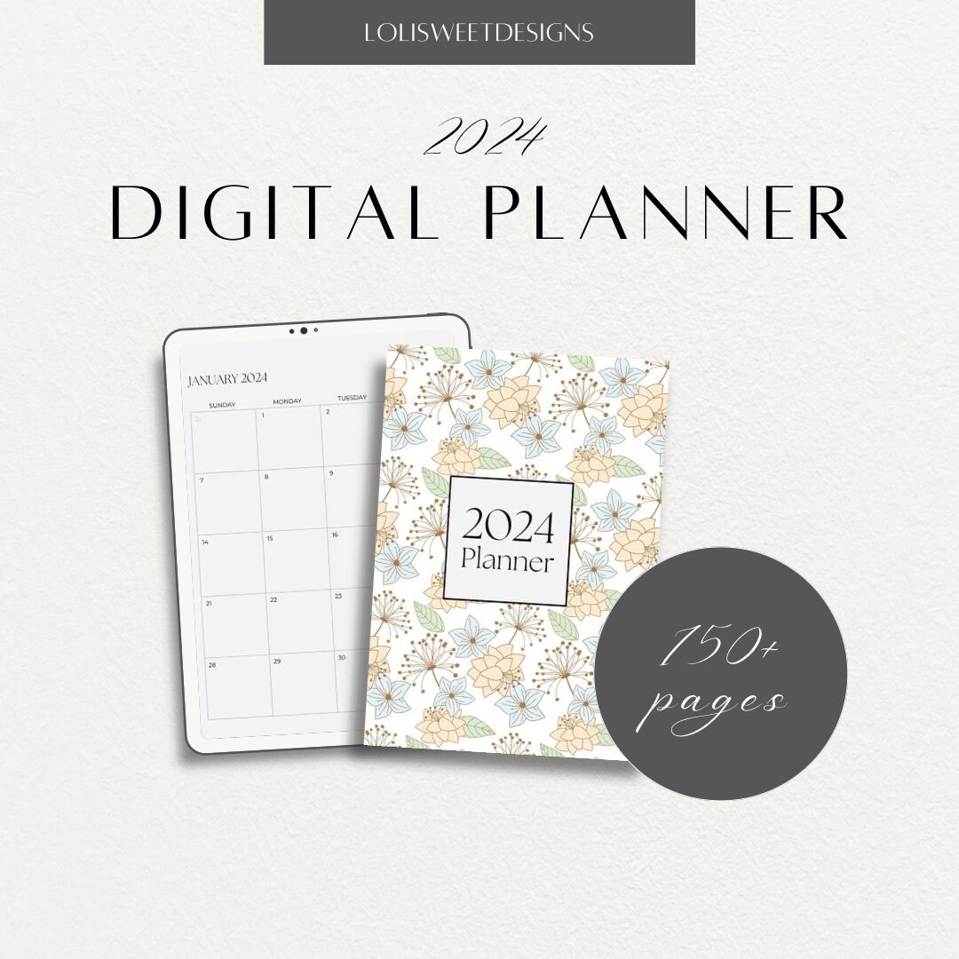 2024 Digital Planner, Goodnotes Planner, iPad Planner, Dated Digital