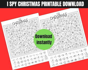 Weihnachten Wimmelbild suchen und finden | Druckbare Aktivität (Digitaler Download PDF)