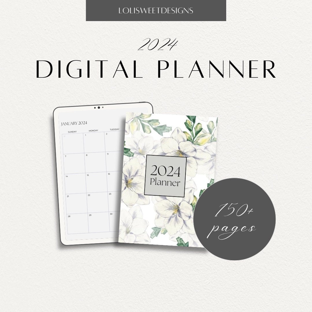 2024 Digital Planner, Goodnotes Planner, iPad Planner, Dated Digital