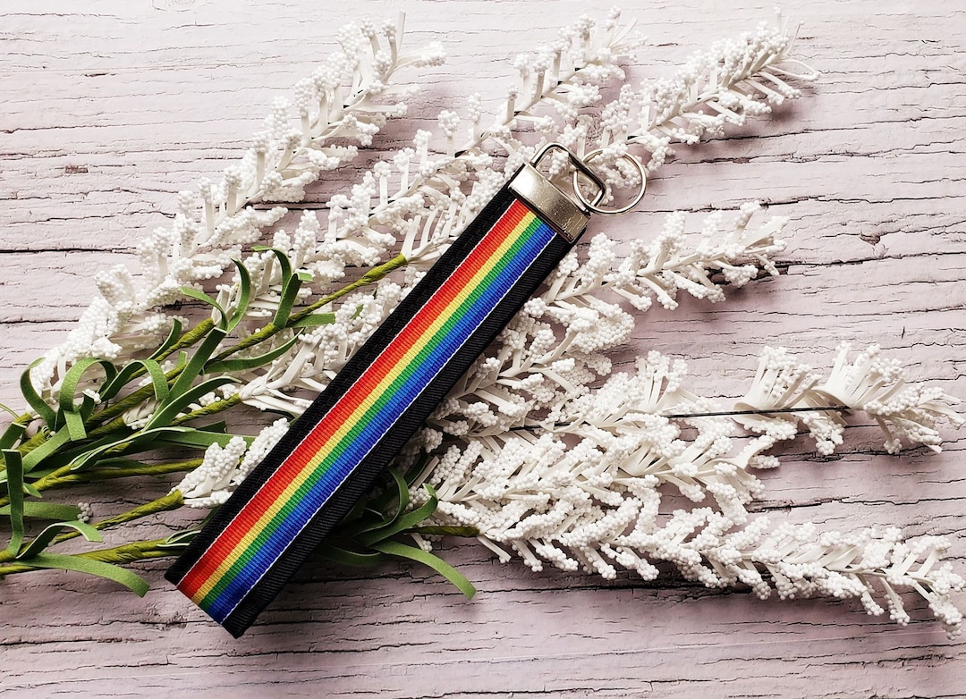 Rainbow Wristlet Keychain Wristlet Key Fob Car Accessories Wrist