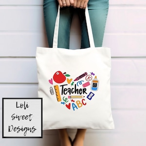 Fourre-tout pour enseignant, sac pour enseignant d'âge préscolaire, sac fourre-tout pour la rentrée des classes, fourre-tout cadeau pour enseignant, sac pour enseignant, cadeau pour enseignant, cadeau pour assistant pédagogique