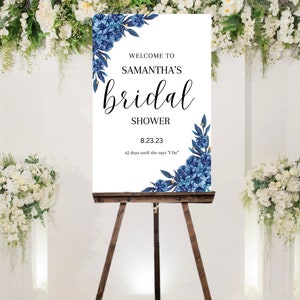 Floral Bridal Shower Welcome Sign Template (24x36) (Printable)