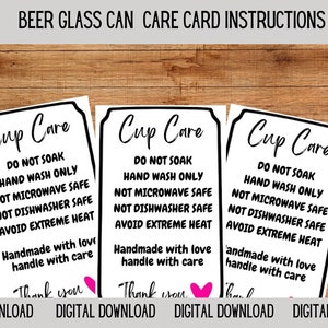 Instructions pour la carte d&#39;entretien des verres à bière (téléchargement numérique)