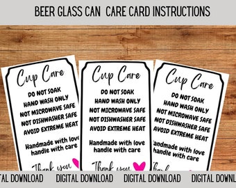 Bierglasbecher Pflegekartenanleitung (Digitaler Download)