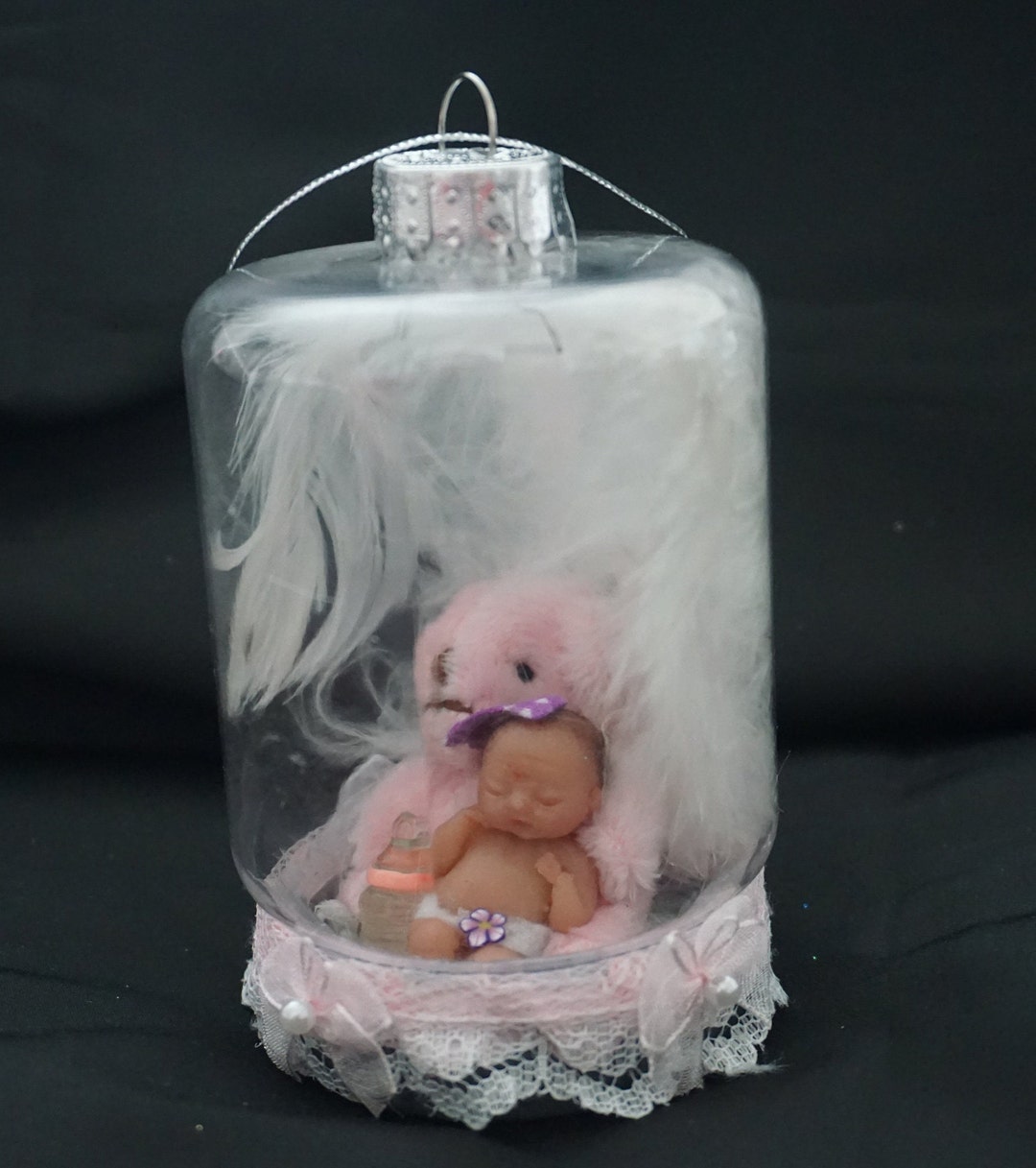 Baby Ornament/ Keepsake in Clear Dome Etsy
