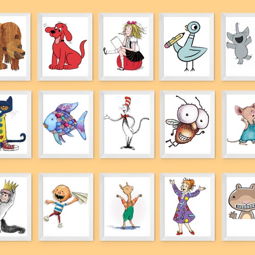 Iconic Childrens Book Characters Gallery Wall-classroom - Etsy