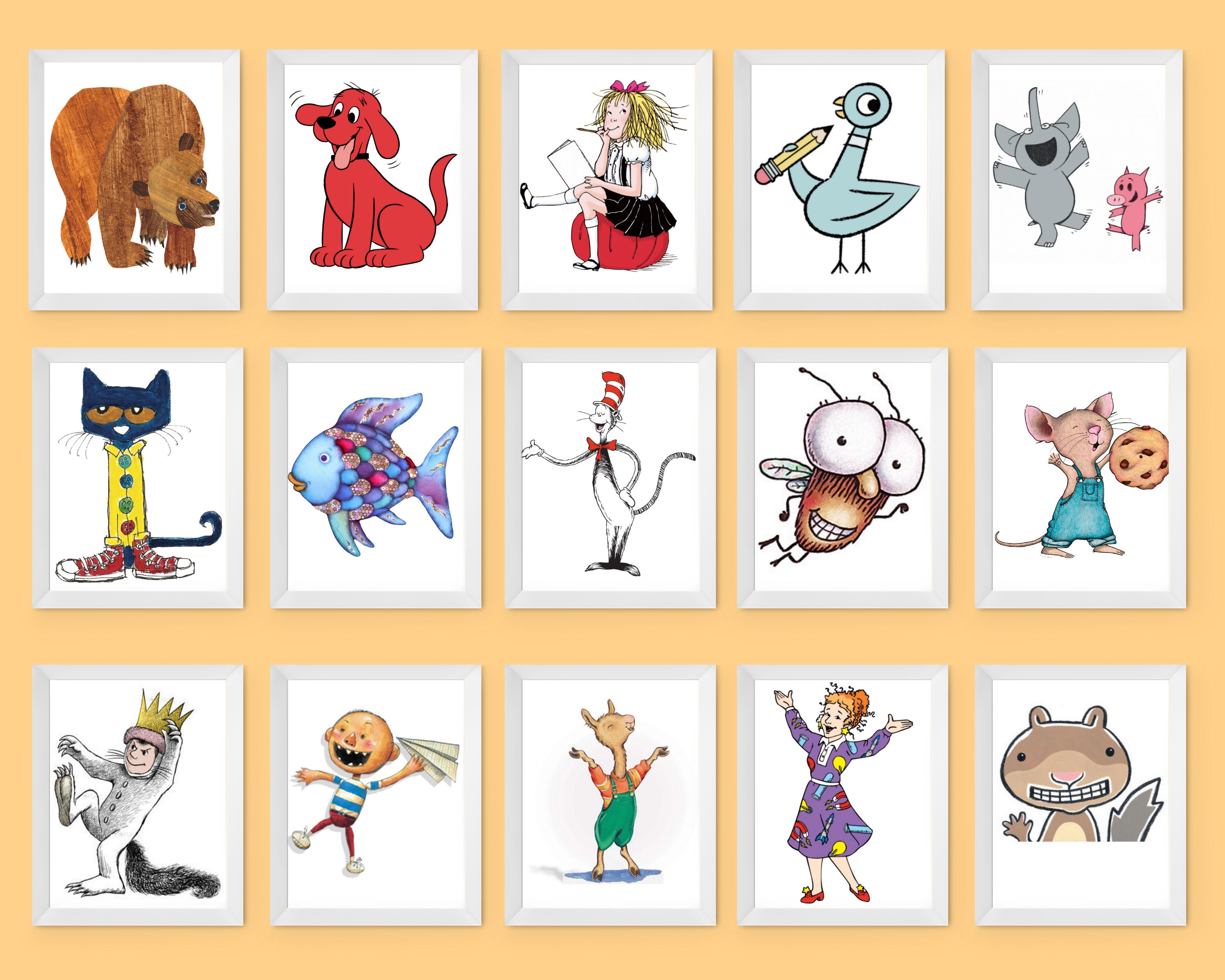 Book Characters Gallery Wall, Classroom Decor, Kindergarten Gallery W…