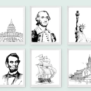 Highschool Classroom Posters, History Posters, Elementary Classroom Decor, Classroom Gallery Wall, Homeschool Posters, American History