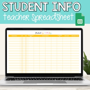 Teacher Student Info Tracker, IEP Log, 504 Planner, Parent Contact Log, Gradebook for Teachers, Attendance Tracker, Teacher Spreadsheet