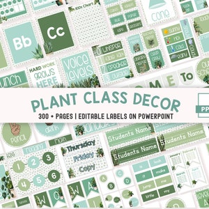 Plant Classroom Decor Bundle, Complete Classroom Nature Decor, Printable Elementary Classroom Decor, Greenery Classroom Theme, Class Poster