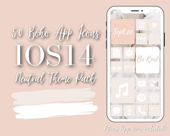 App Icons Aesthetic Boho Neutral Beige And White Set Of 50 Etsy etsy