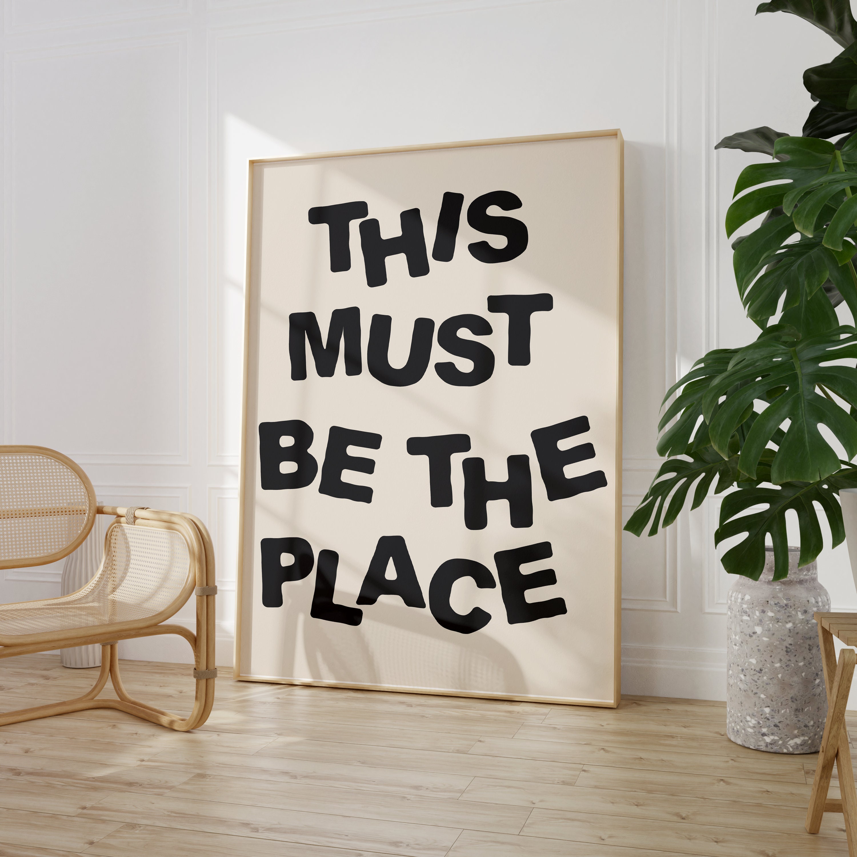 This Must Be the Place Print, Digital Download Aesthetic Wall Art, Big  Trendy Poster, Bar Cart Artwork, Aesthetic Home Decor, Retro Neutral - Etsy